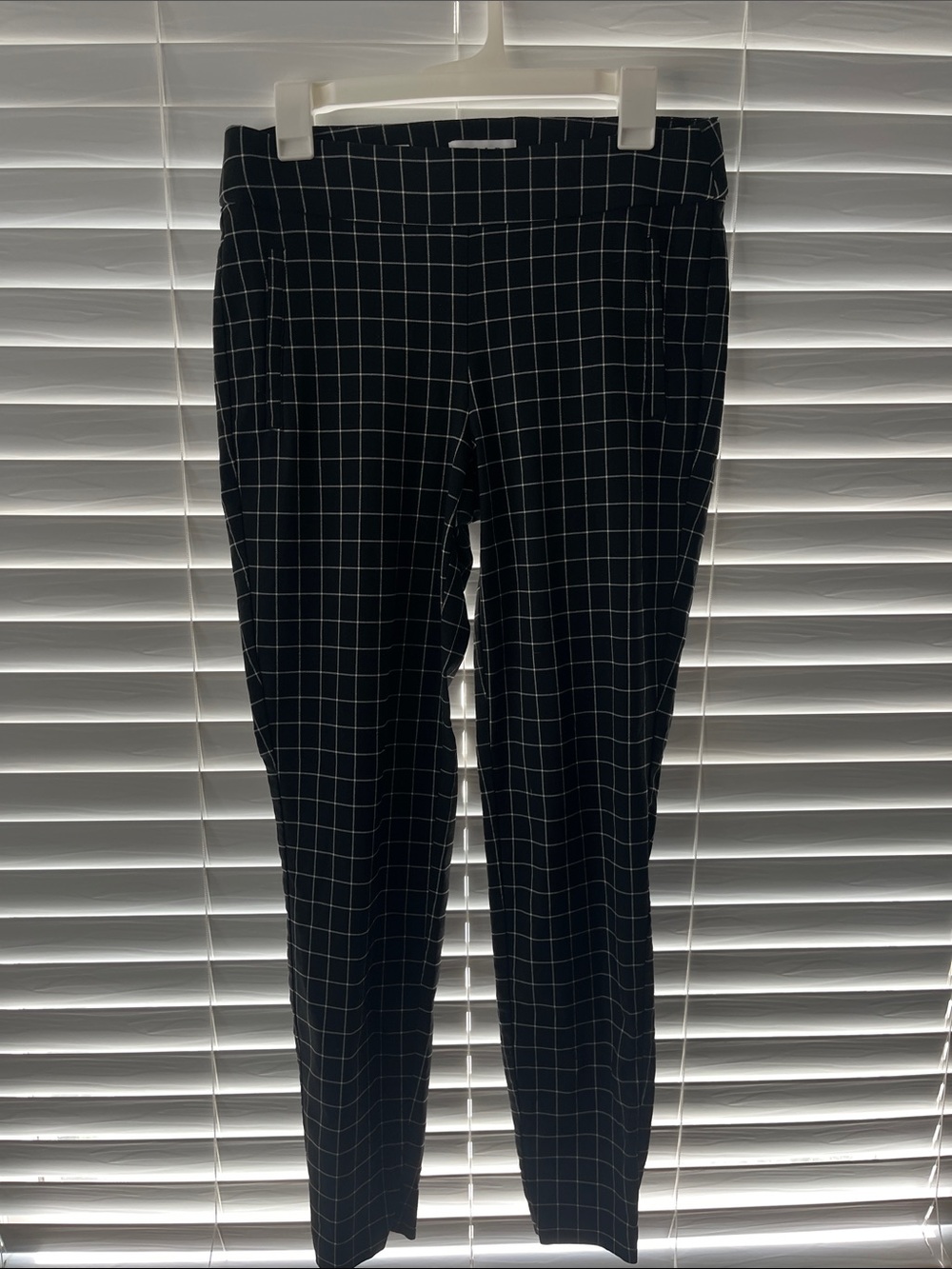 Skinny Windowpane Dress Pants
